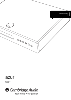 Cambridge Audio Azur-650T - Owners manual